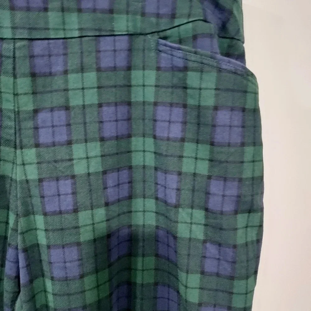 Croft & Barrow Blue and Green Plaid Effortless Stretch Bootcut Pants in Size 20W